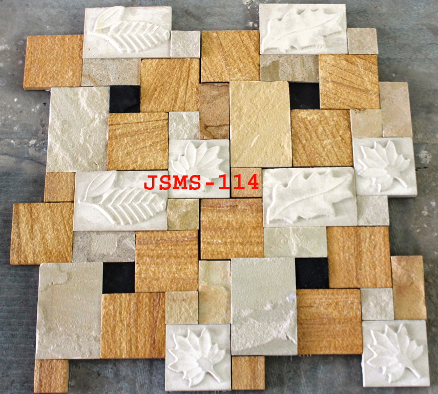 Natural Stone CNC Wall Cladding Tiles For Living Room